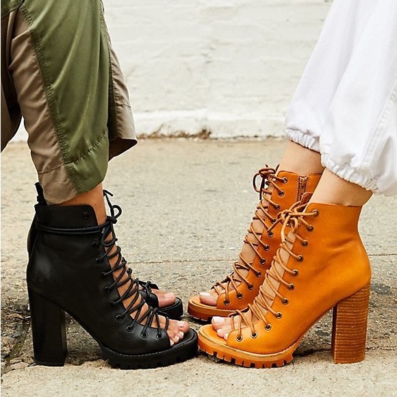 Free People X Jeffrey Campbell | Palermo Heels Size 7 Leather - Picture 15 of 17
